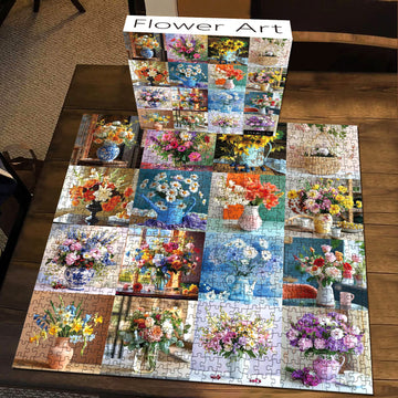 Blumenkunst -Puzzle 1000 Stücke